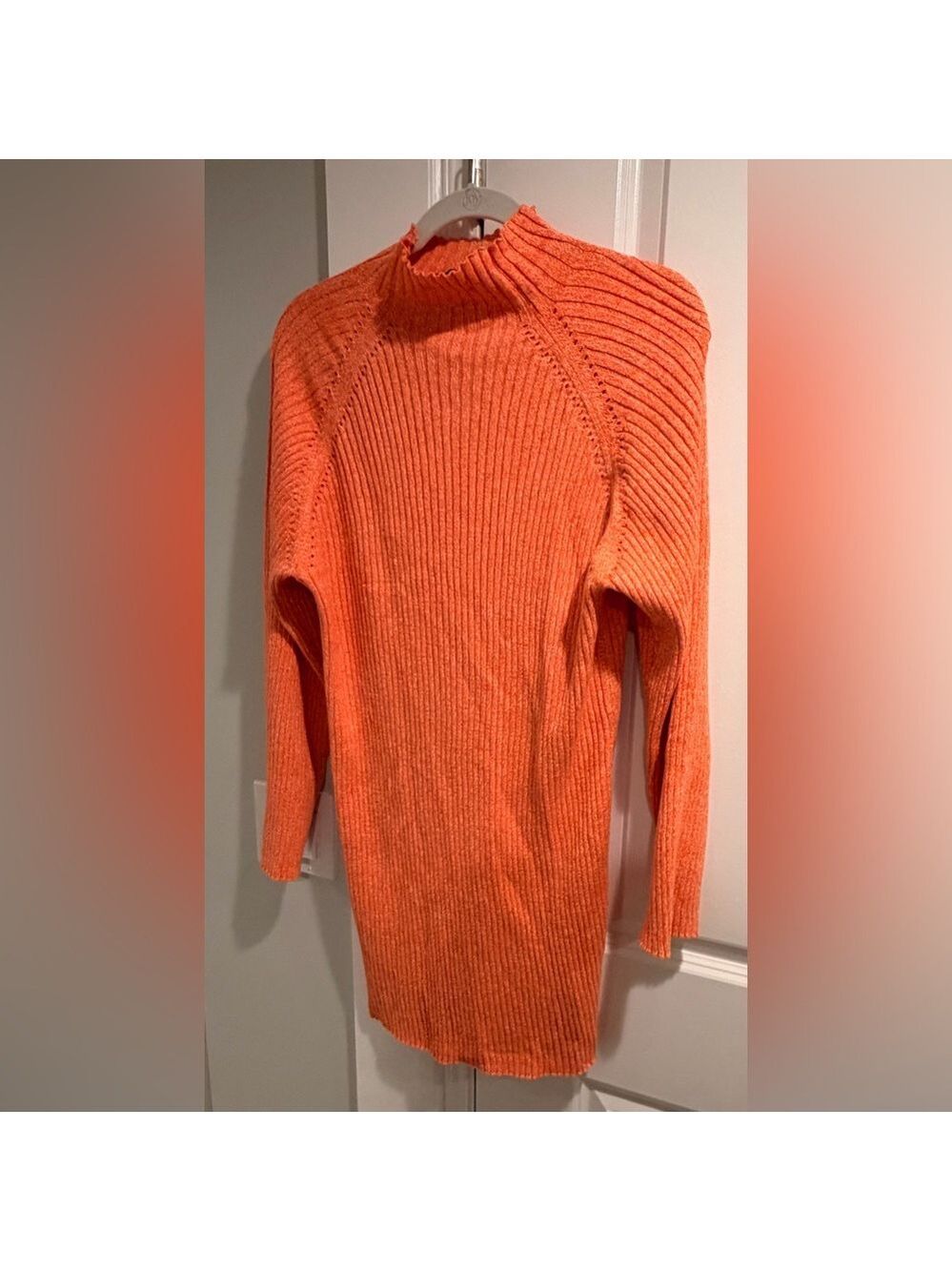 Anna Quan Peach Ribbed Mini Dress - Picture 3 of 4
